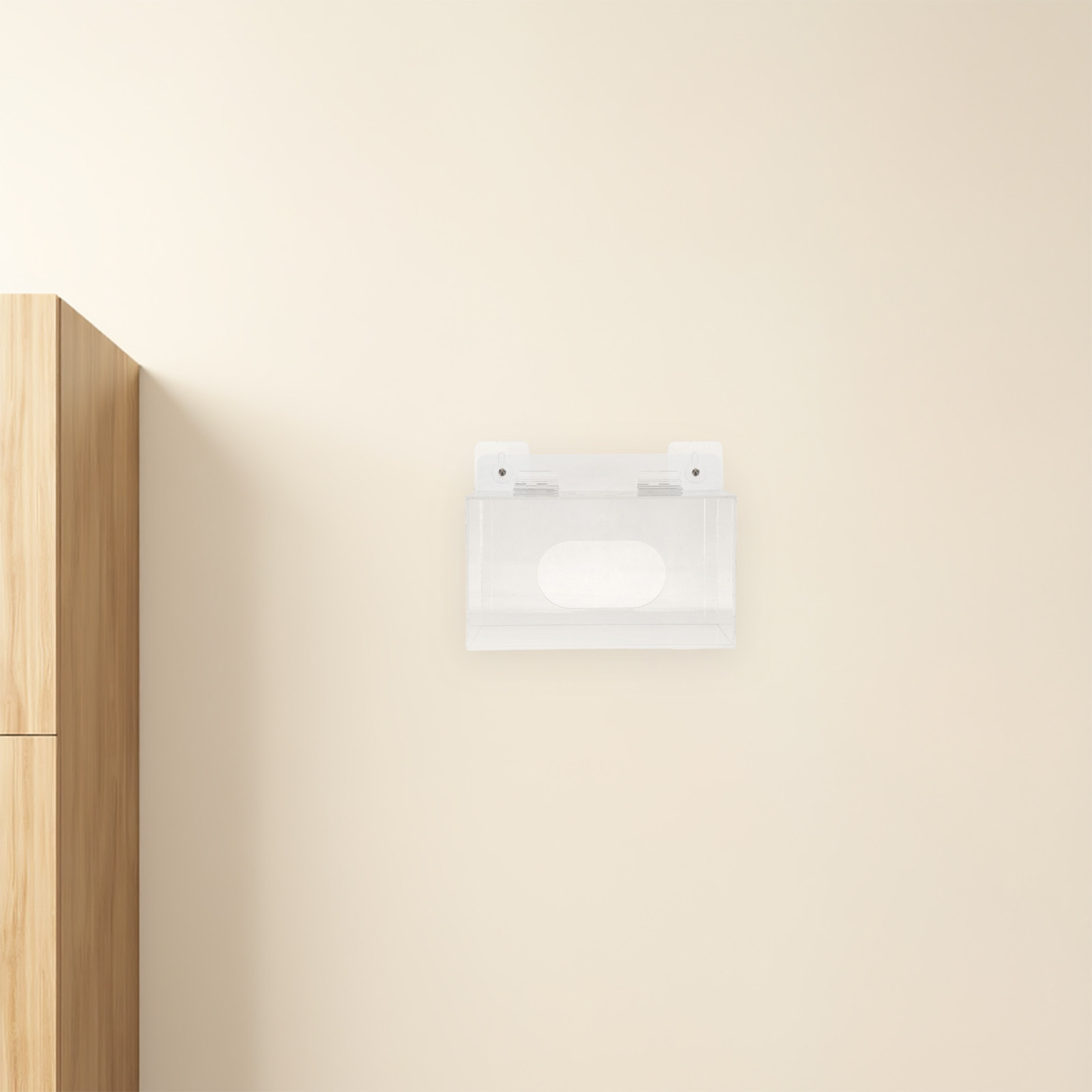 Face Mask Storage Box - Настенный держатель для акриловых масок, прозрачный